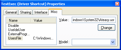 This TestExec Driver Shortcut already has the UserFile parameter set. Multi-user features are enabled. This TestExec Driver Shortcut already has the UserFile parameter set. Multi-user features are enabled.